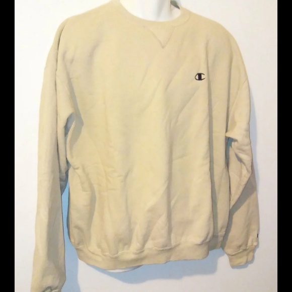 tan champion hoodie mens